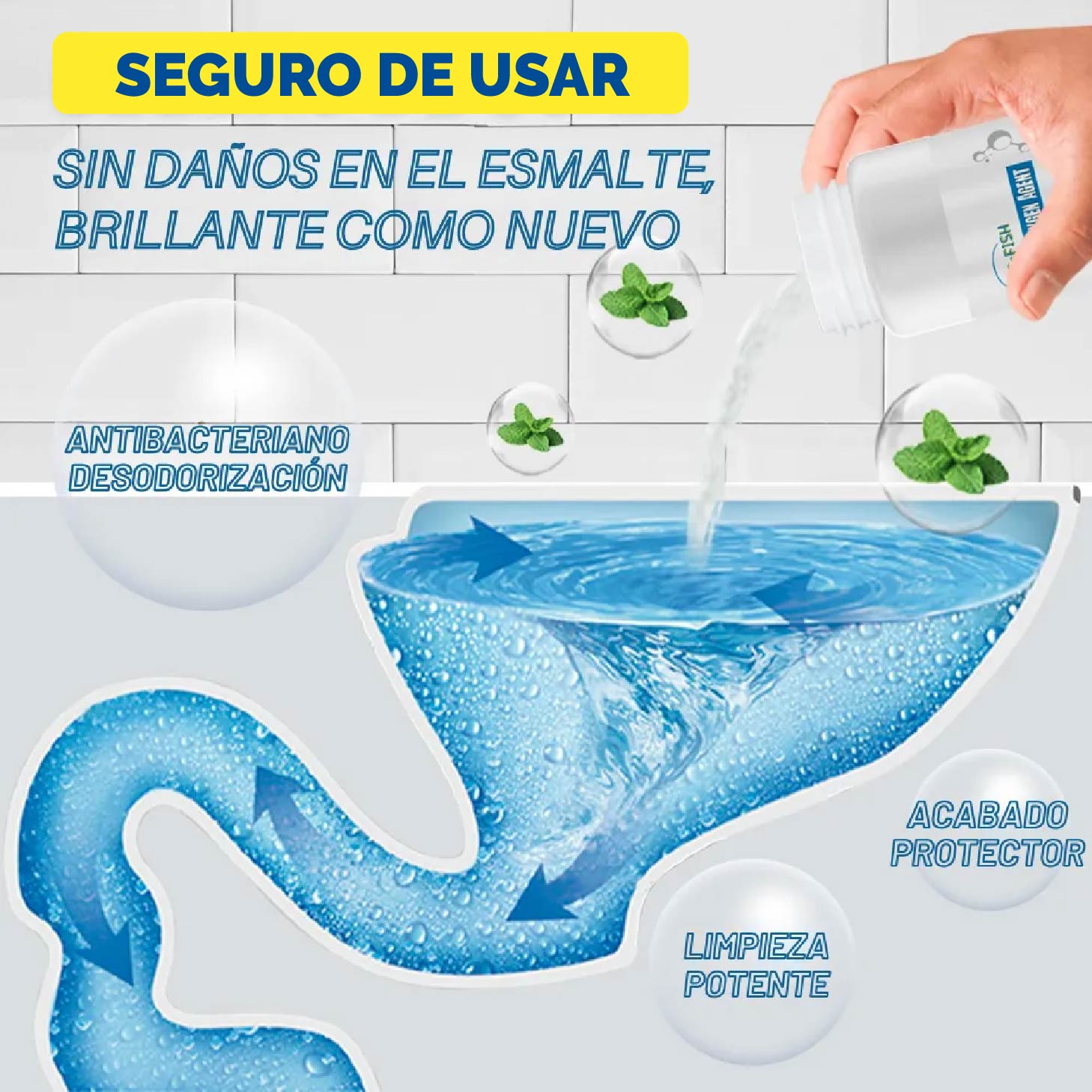 Agente de Oxigeno Activo para Limpieza de Inodoro
