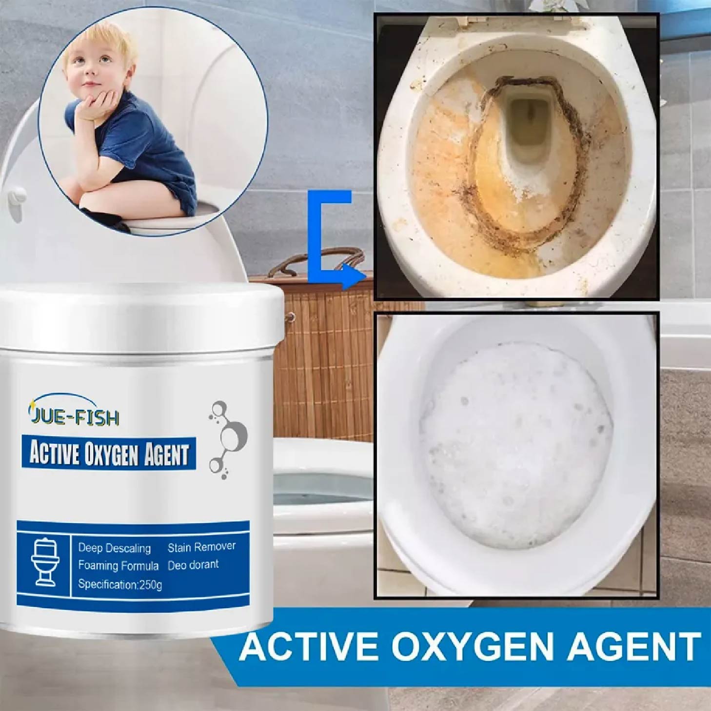 Agente de Oxigeno Activo para Limpieza de Inodoro