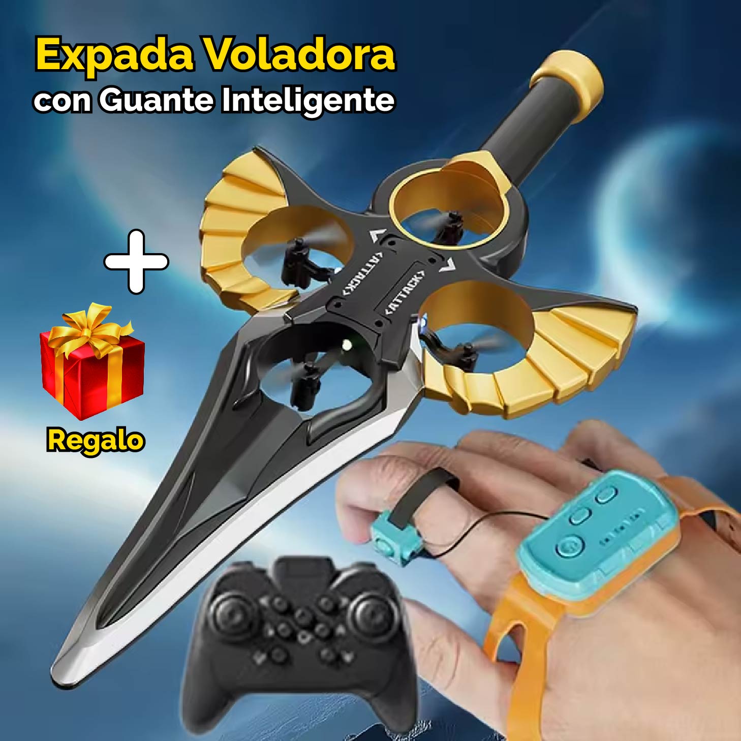 Espada Voladora con Guante Inteligente