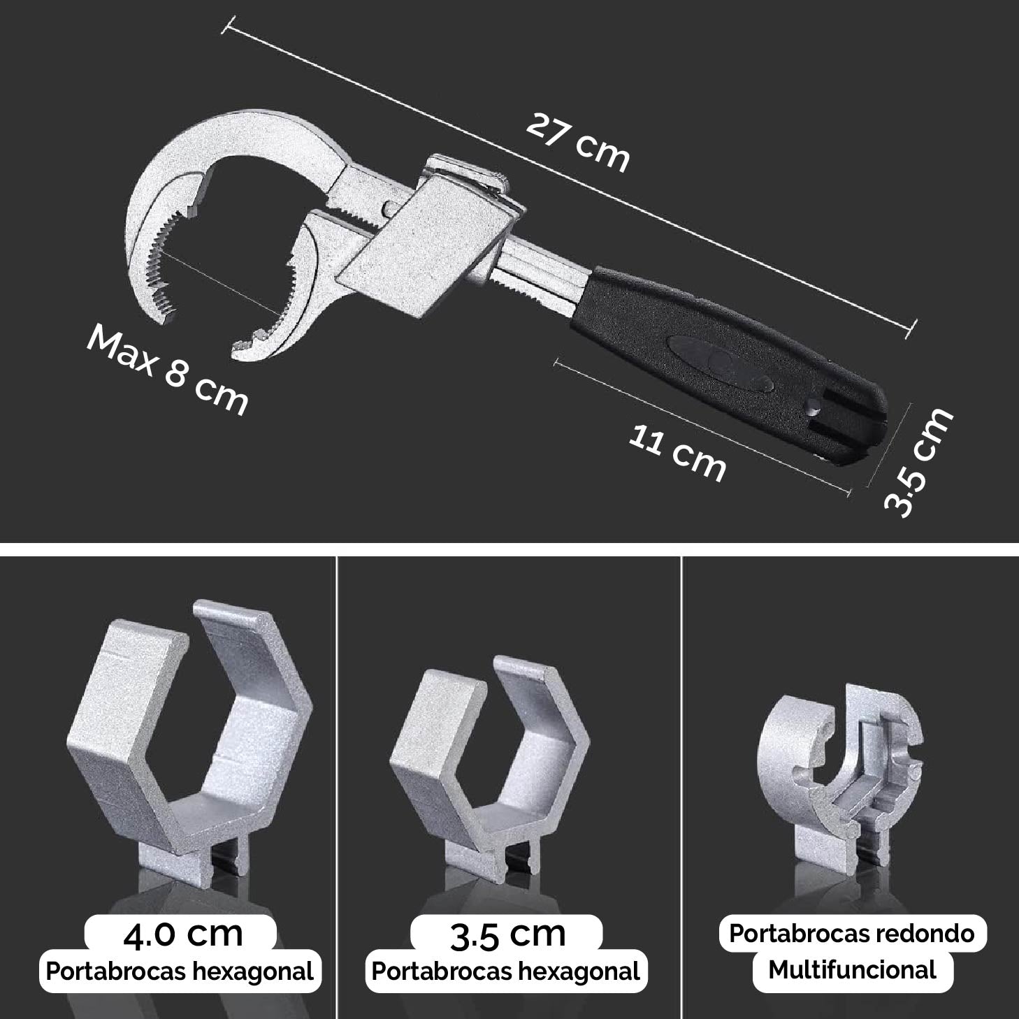 Llave Universal Multifuncional 4 en 1