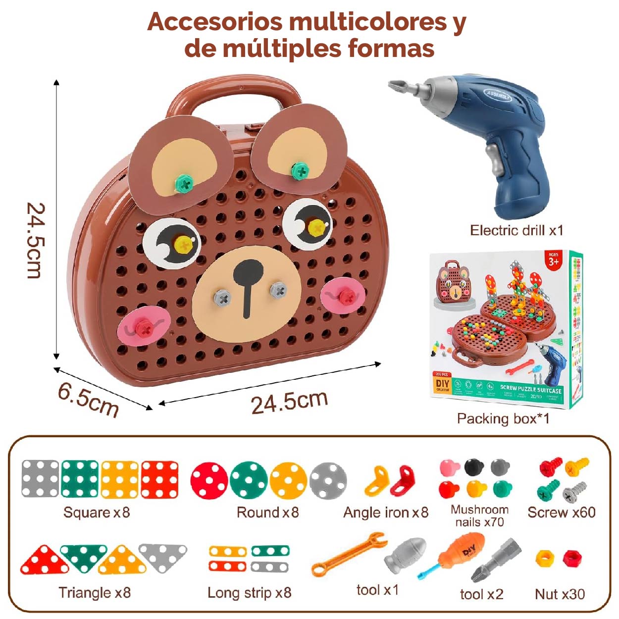 Mini Taladro 3D Montessori