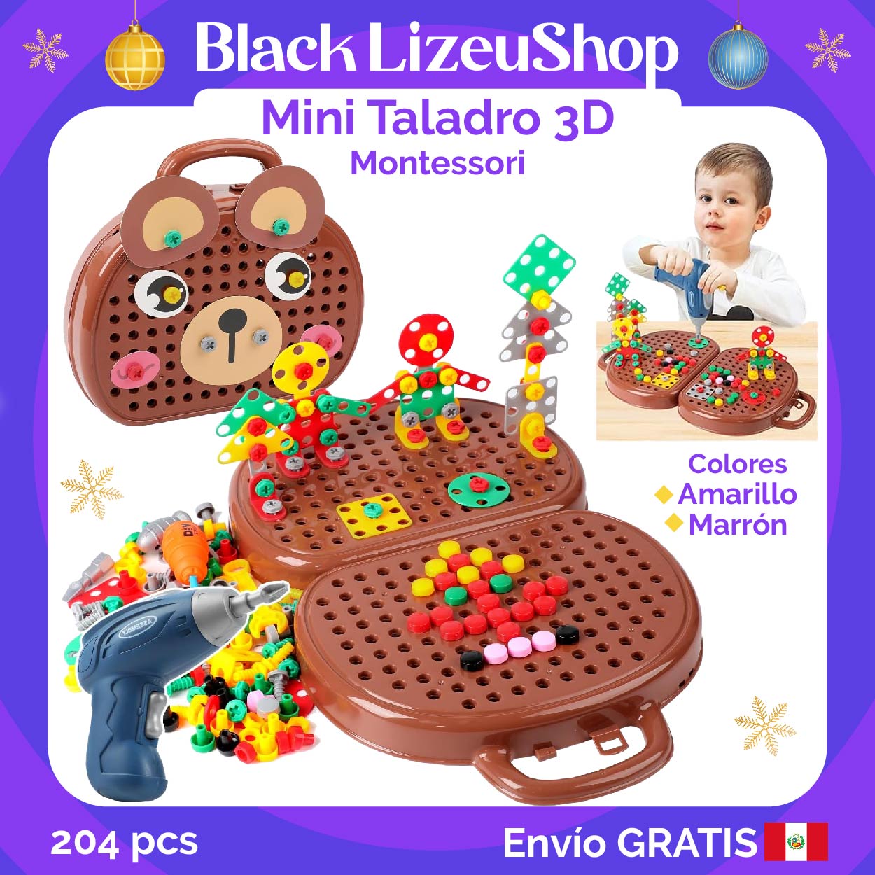 Mini Taladro 3D Montessori